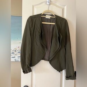 Olive gray cropped jacket. Size medium.